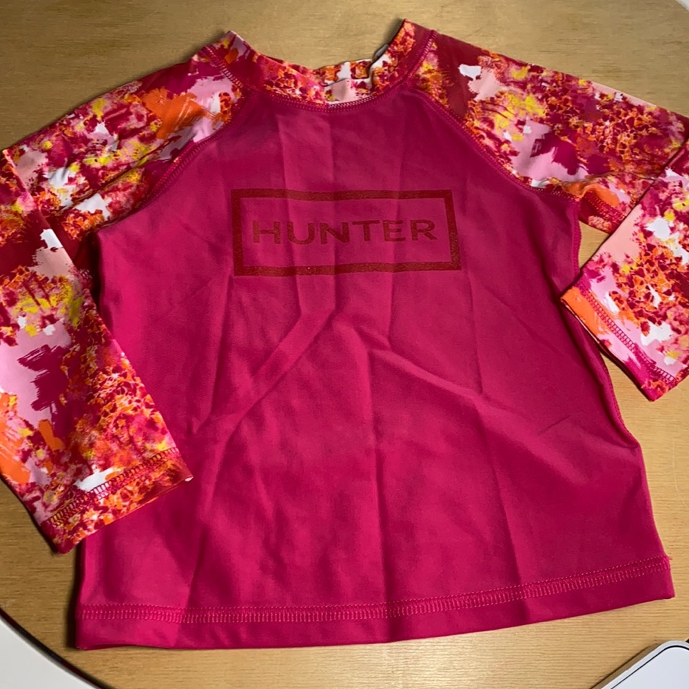 Hunter swim long sleeve rash gaurd pinks  and oranges pop